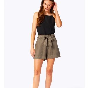 NWOT Joie Daynna Linen Short, 4, Fatigue Green